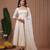 Ivory plain chiffon anarkali