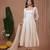 Ivory plain chiffon anarkali