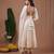 Ivory plain chiffon anarkali
