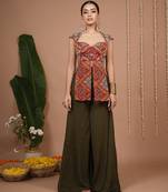 Red floral printed georgette kurta sets