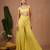 Lime plain georgette palazzo set