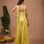 Lime plain georgette palazzo set