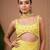 Lime plain georgette palazzo set