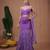 Purple floral printed crepe skirt set