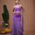 Purple floral printed crepe skirt set