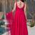 Pink color pure roman silk mirror lace party wear gown
