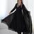 Black color pure soft georgette embroidery work gown