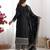 Black color pure chinnon silk embroidery work functional wear salwar suit