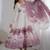 Onion color soft organza silk digital print party wear gown
