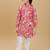 Pink rayon woven floral printed kurta and pant set