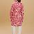 Pink rayon woven floral printed kurta and pant set