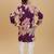 Violet rayon woven floral printed kurta and pant set