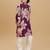 Violet rayon woven floral printed kurta and pant set