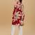 Maroon rayon woven floral printed kurta and pant set