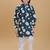 Green cotton blend woven floral printed kurta and pant set