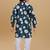 Green cotton blend woven floral printed kurta and pant set