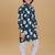 Green cotton blend woven floral printed kurta and pant set