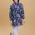Inkblue cotton blend woven floral printed kurta and pant set