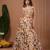 Cream Floral Printed ORGANZA lehenga