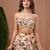 Cream Floral Printed ORGANZA lehenga