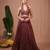 Maroon Floral Printed ORGANZA lehenga