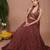 Maroon Floral Printed ORGANZA lehenga