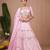 Baby Pink embroidered silk lehenga