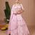 Baby Pink embroidered silk lehenga