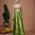 Green plain velvet lehenga