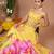 Mustard Floral Printed crepe lehenga