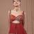 Red Floral Printed georgette lehenga
