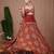 Red Floral Printed georgette lehenga