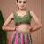 Green Floral Printed georgette lehenga
