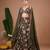Olive Floral Printed ORGANZA lehenga