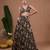 Olive Floral Printed ORGANZA lehenga
