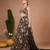 Olive Floral Printed ORGANZA lehenga