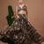 Olive Floral Printed ORGANZA lehenga