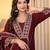 Aaysa women embroidered red kurta set with printed dupatta
