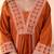 Aaysa women embroidered orange kurta set with printed dupatta