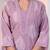 Aaysa women embroidered lilac kurta set with printed dupatta