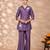 Women solid purple leaf embroidery co-ord set