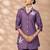 Women solid purple leaf embroidery co-ord set