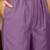 Women solid purple leaf embroidery co-ord set