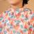 Boys peach cotton embroidered sequined ikat kurta pyjama set