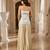Ivory embroidered jacquard co ord set