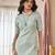 Blue embroidered jacquard kurta set