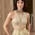Green embroidered silk skirt set