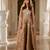 Brown embroidered jacquard jumpsuit