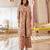 Brown printed jacquard jacket set