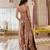 Brown printed jacquard jacket set